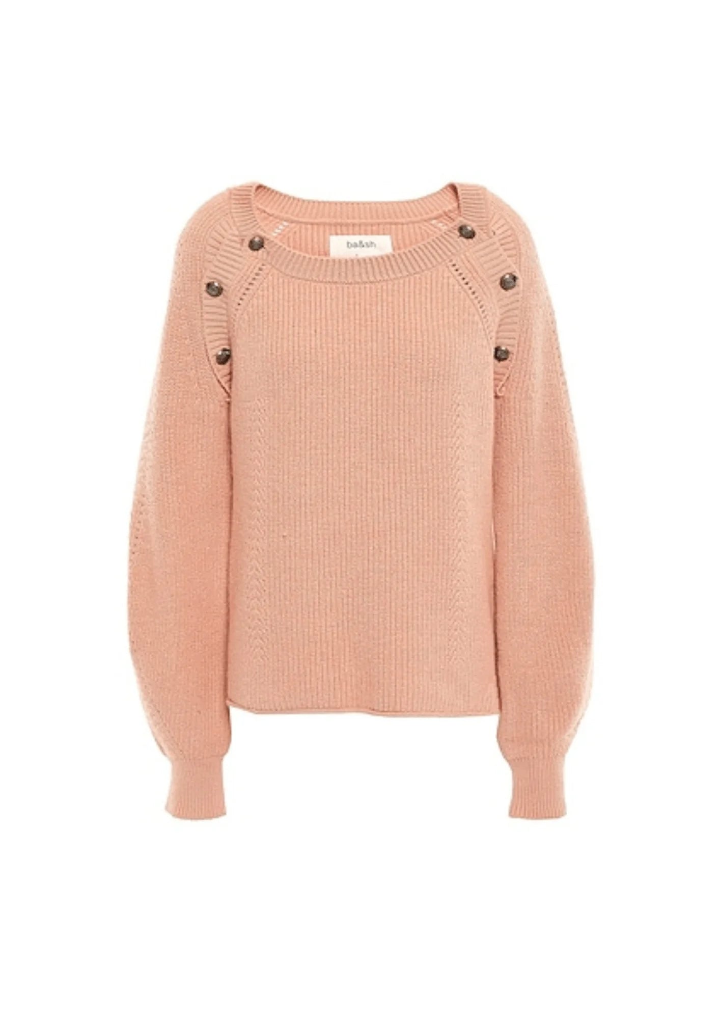 NUDE PUFFED SLEEVES PULLOVER Crew Neck Wool