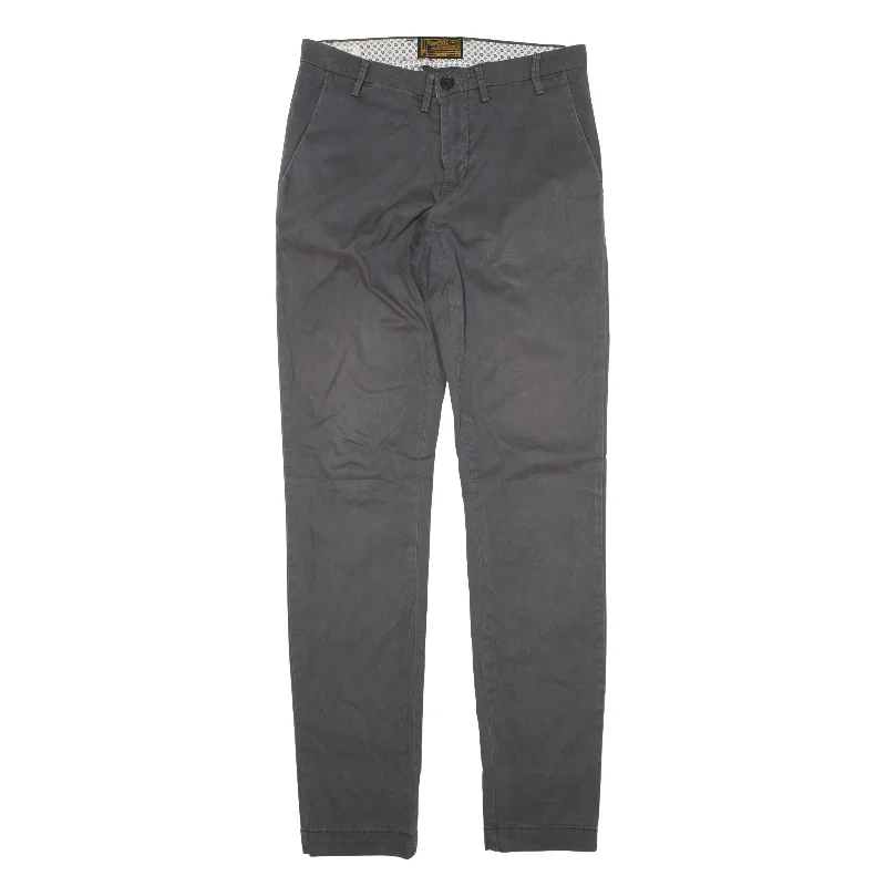 RIFLE Trousers Grey Slim Straight Womens W28 L31 Trousers trendy modern