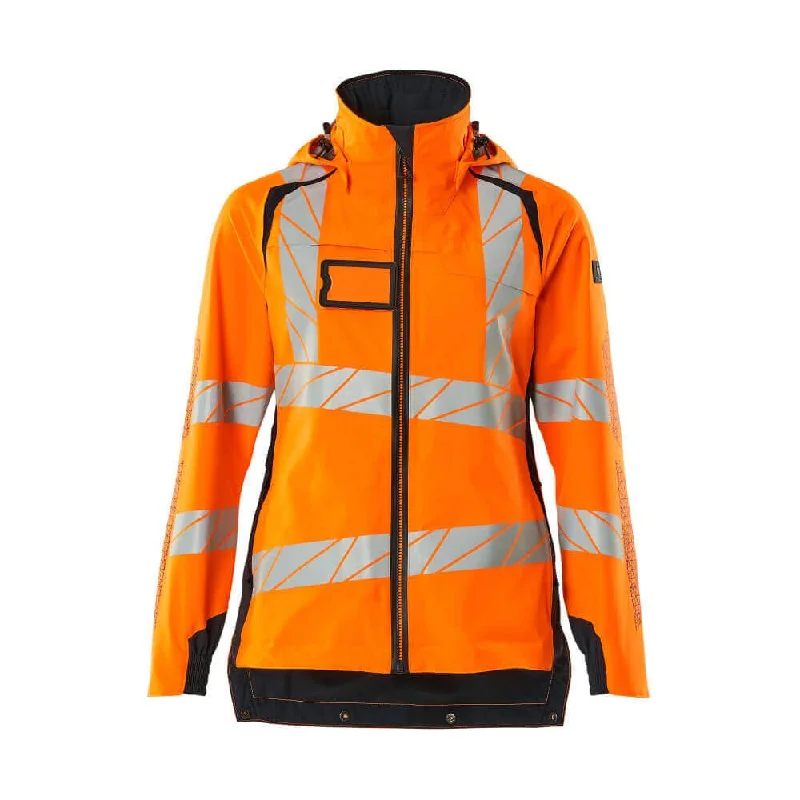 Mascot Hi-Vis Waterproof Outer Shell Jacket 19011-449 - Womens, Accelerate Safe Ribbed Jacket Pleated Jacket Ruffled Jacket