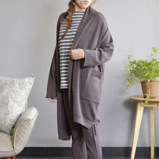 Body Wrapping / Long Cardigan Machine washable wool with deep pockets Fleece Fabric Down Fabric Feather Fabric