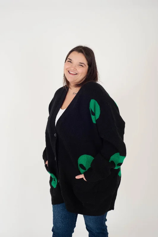 Curvy Alien Cardigan Velvet Chenille Corduroy