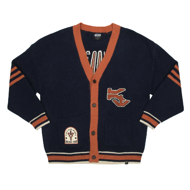 Ahsoka Tano Varsity Cardigan Front Pockets Side Pockets Patch Pockets