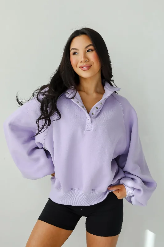 Ideally Cozy Periwinkle Fleece Pullover Zipper Front Cardigan