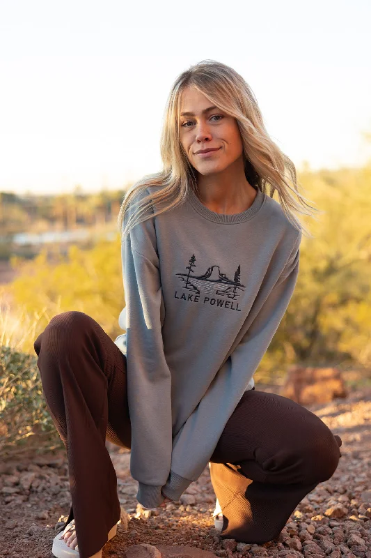 Lake Powell Pullover-Blue Tapered Sleeve Pullover