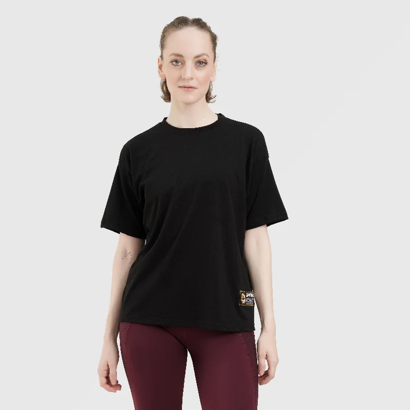 Efforless Swing Tee (Black) Terry Blend Velvet Blend Canvas Blend