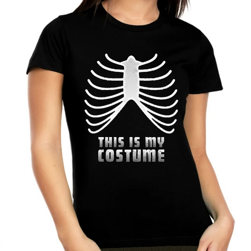 Halloween Shirts for Women Plus Size 1X 2X 3X 4X 5X Skeleton Shirt Funny Halloween Shirts for Women Print Jacquard Patchwork