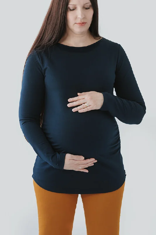 Maternity Shirt Dark Blue Modern Contemporary Chic