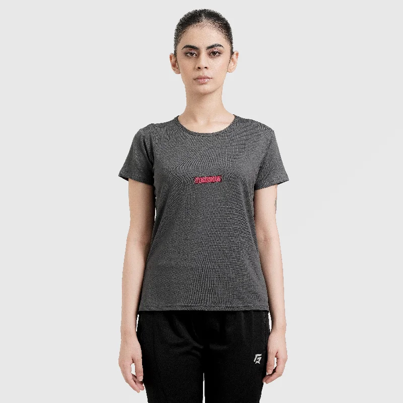 Minimalistic Tee (Dark Grey) Basic T-Shirt Crew Neck Short Sleeve