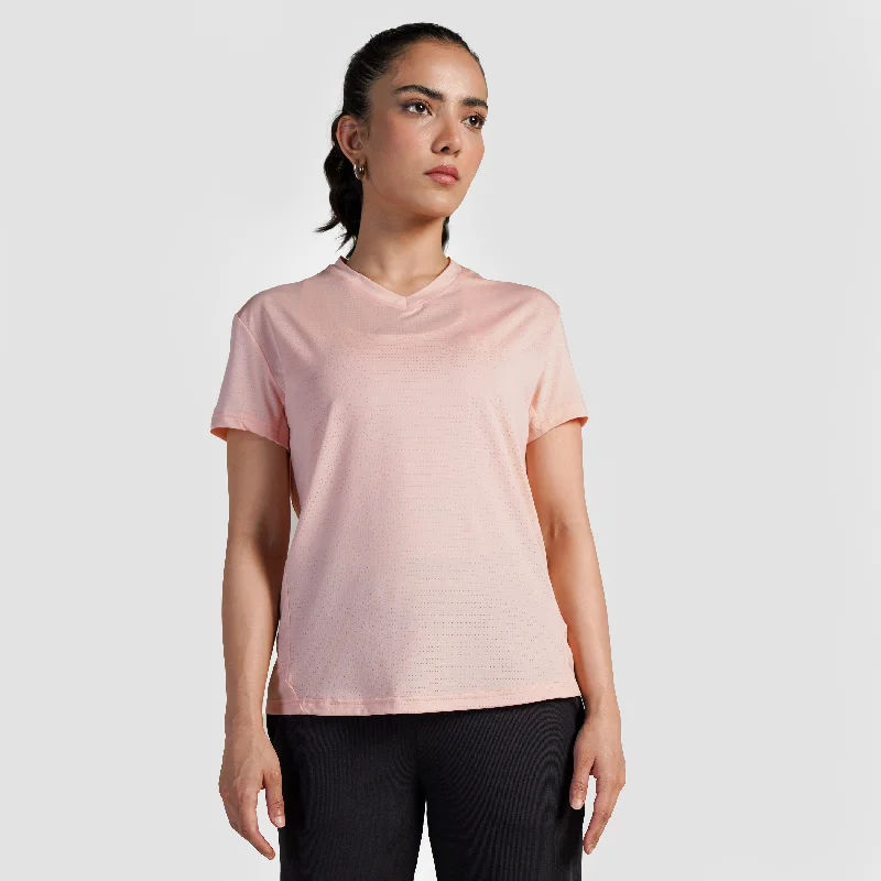 Power Pulse Tee (Peach) Wool Fabric Cashmere Fabric Tweed Fabric