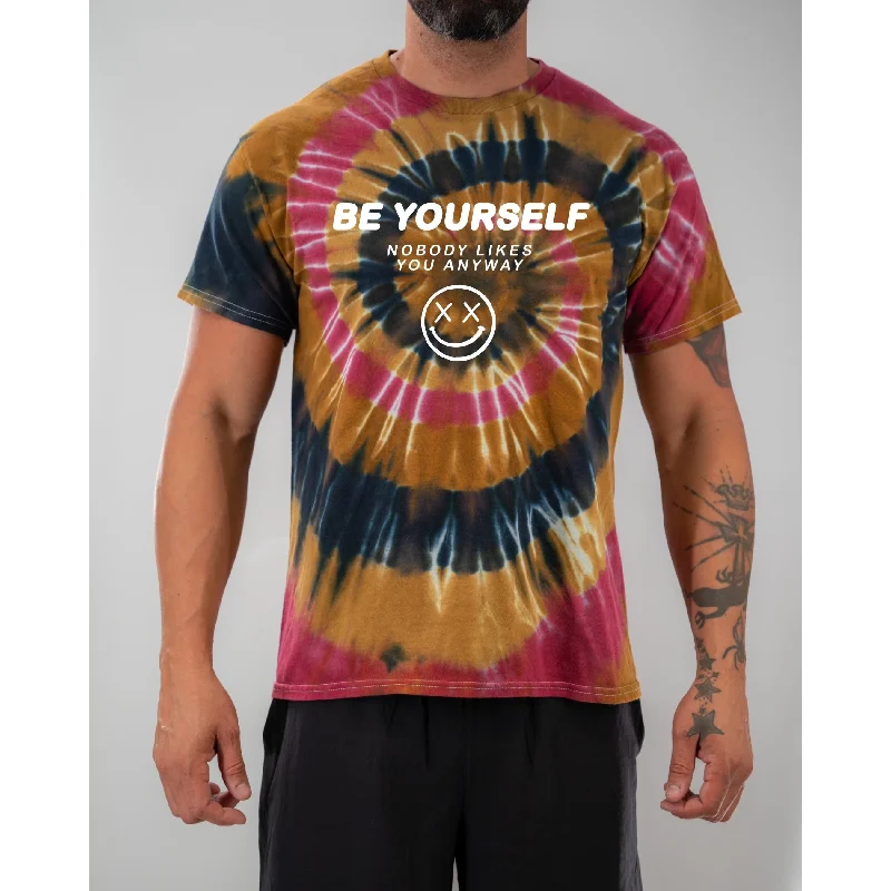 Salty Savage Unisex “BE YOURSELF” Tee Striped Floral Plaid