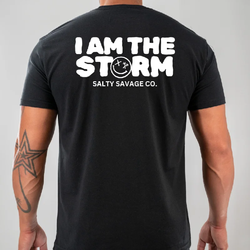 Salty Savage Unisex "I AM THE STORM" Tee | Business in the Front, Party in the Back Modern Contemporary Chic