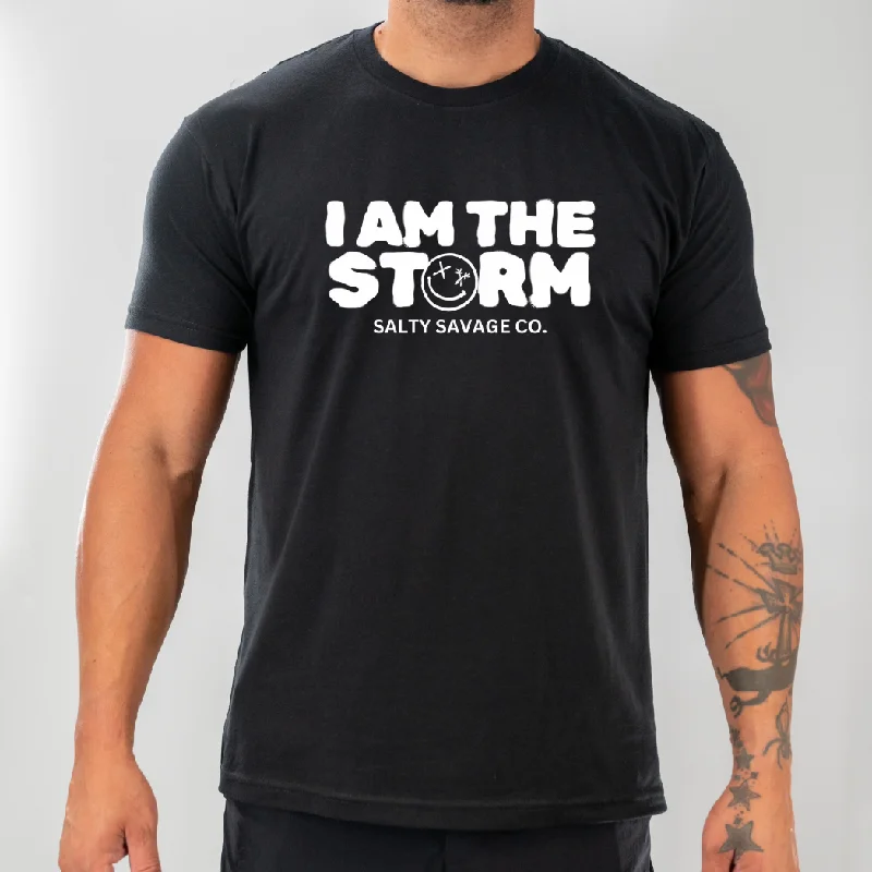 Salty Savage Unisex "I AM THE STORM" Tee Rayon Velvet Corduroy