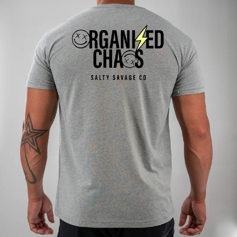 Salty Savage Unisex “ORGANIZED CHAOS" Tee | Business in the Front, Party in the Back Machine Wash Dry Clean Hand Wash