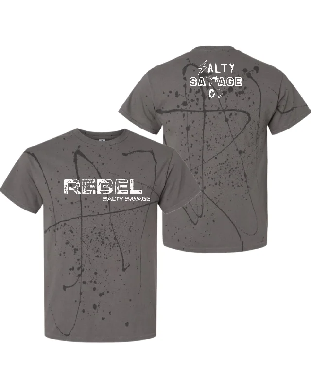 Gray Black Splatter