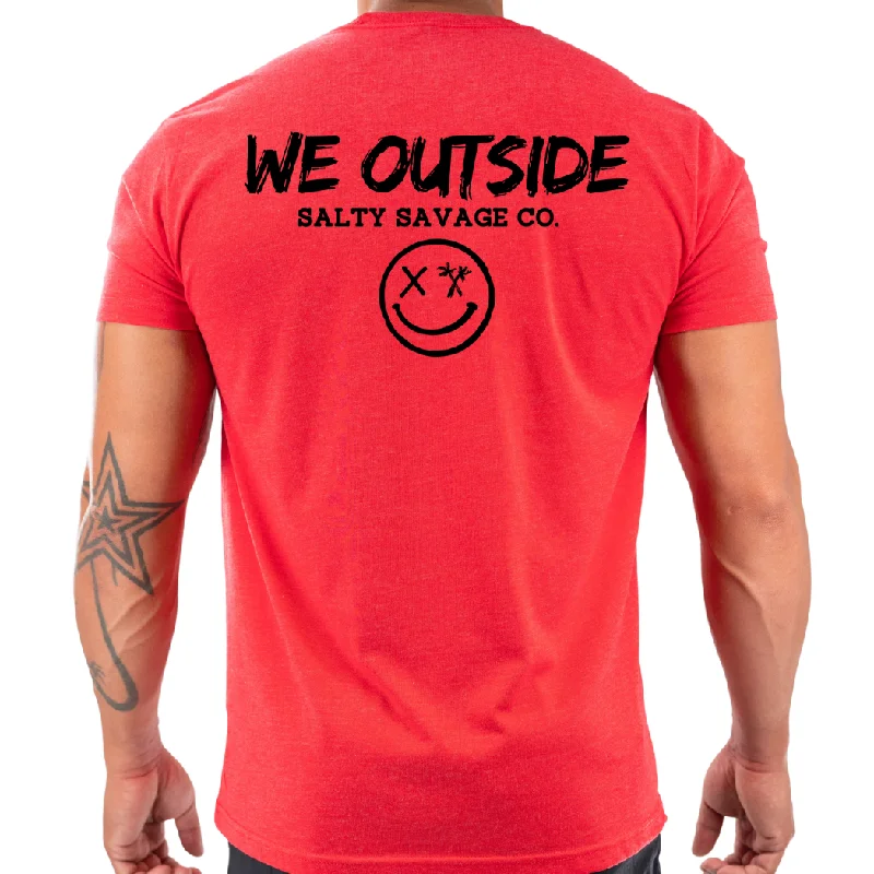 Salty Savage Unisex "WE OUTSIDE" Tee | V2 Chenille Brocade Lace