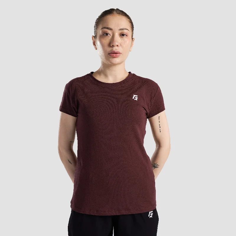 Tone Up Tee (Burgundy) Layered Multi-layer Single Layer