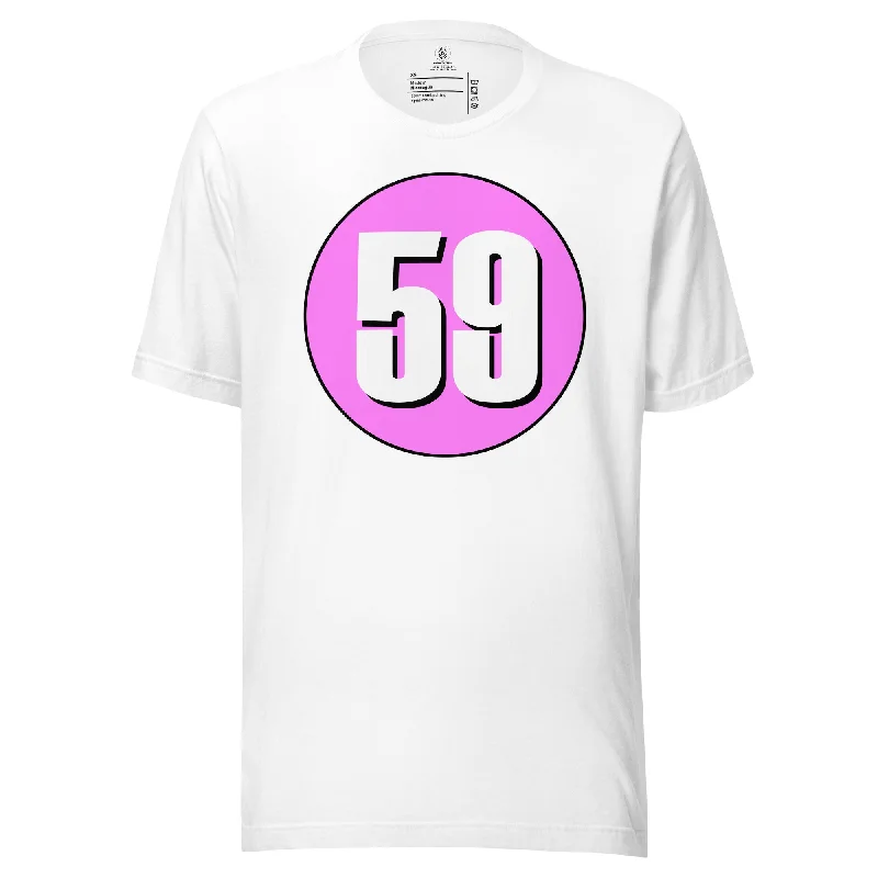 Unisex t-shirt: White on Pink 59 Rayon Velvet Corduroy